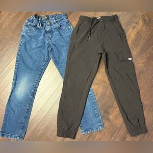 DKNY Kids Blue Jeans and Black Cargo Pants